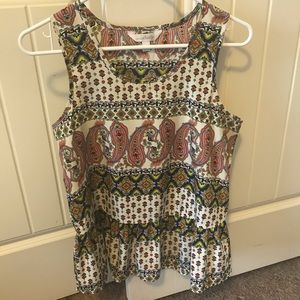 Paisley peplum top
